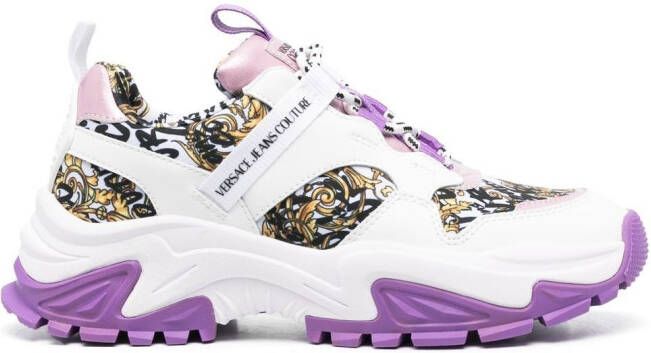 Versace Jeans Couture Logo Brush Couture-print sneakers White
