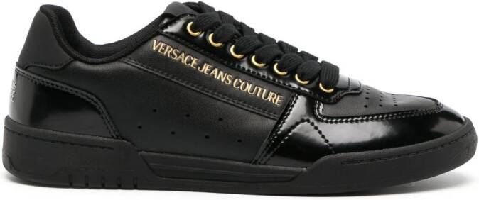 Versace Jeans Couture logo-debossed leather sneakers Black