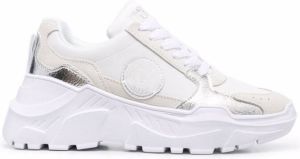 Versace Jeans Couture logo-patch lace-up sneakers White