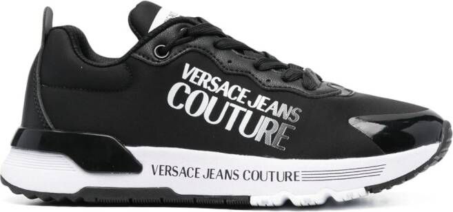 Versace Jeans Couture logo-print almond-toe sneakers Black