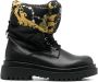 Versace Jeans Couture logo-print round-toe boots Black - Thumbnail 1