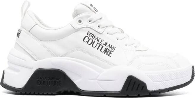 Versace Jeans Couture logo-print round-toe sneakers White