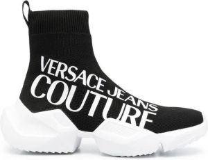 Versace Jeans Couture logo-print sneaker boots Black