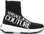 Versace Jeans Couture logo-print sock sneakers Black - Thumbnail 1