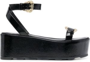 Versace Jeans Couture Mallory platform sandals Black