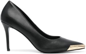 Versace Jeans Couture metallic toe-cap 90mm pumps Black