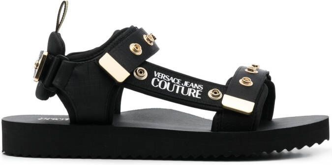 Versace Jeans Couture open-toe touch-strap sandals Black