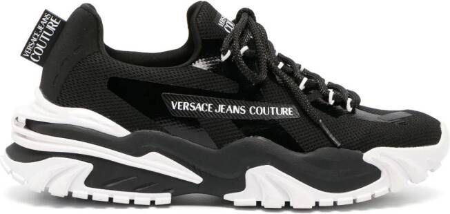 Versace Jeans Couture panelled lace-up sneakers Black