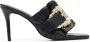Versace Jeans Couture ruffle buckle-detail 95mm sandals Black - Thumbnail 1