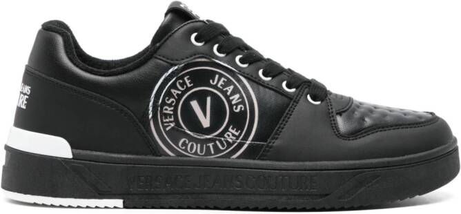Versace Jeans Couture Starlight logo-print leather sneakers Black