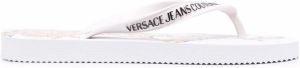 Versace Jeans Couture Sun Garland-print flip flops White