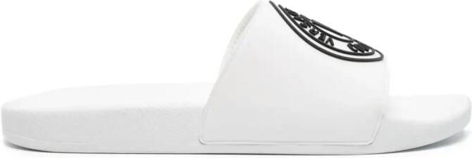 Versace Jeans Couture V-Emblem moulded-footbed slides White