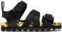 Versace Kids Barocco-print sandals Black - Thumbnail 1