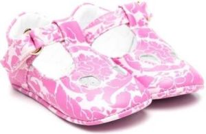 Versace Kids Barocco-Silhouette buckle sandals Pink