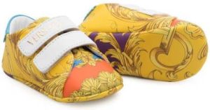 Versace Kids baroque-pattern print sneakers Orange