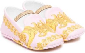 Versace Kids Baroque pattern-print trainers Pink