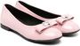 Versace Kids bow-detail leather ballerina shoes Pink - Thumbnail 1