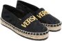 Versace Kids embroidered-logo espadrilles Black - Thumbnail 1