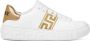 Versace Kids Greca-embroidered leather sneakers White - Thumbnail 1