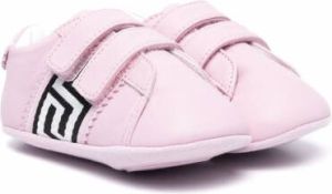 Versace Kids Greca-print touch-strap trainers Pink