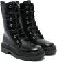 Versace Kids La Medusa leather boots Black - Thumbnail 1