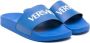 Versace Kids logo-embossed flip flops Blue - Thumbnail 1