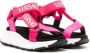Versace Kids logo-print touch-strap sandals Pink - Thumbnail 1