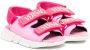 Versace Kids logo-print touch-strap sandals Pink - Thumbnail 1