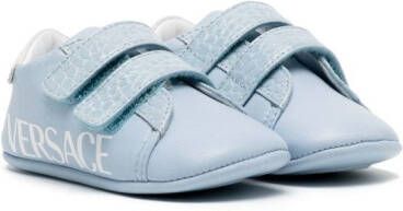 Versace Kids logo-print touch-strap sneakers Blue