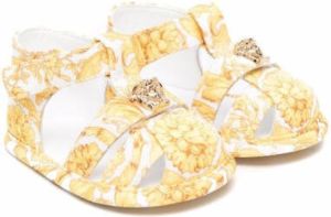 Versace Kids Medusa Barocco-print sandals Yellow
