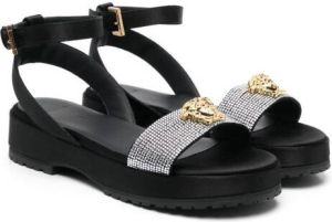 Versace Kids Medusa crystal-embellished sandals Yellow