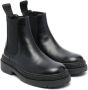 Versace Kids slip-on leather ankle boots Black - Thumbnail 1