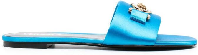 Versace La Medusa flat sandals Blue