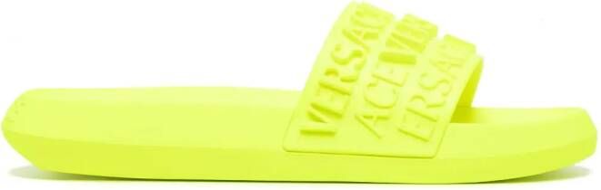 Versace logo-embossed slides Yellow