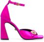 Versace Medusa 110mm satin sandals Pink - Thumbnail 1