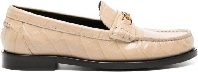 Versace Medusa '95 crocodile-embossed loafers Neutrals
