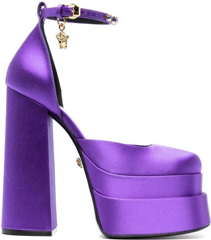 Versace Medusa Aevitas 155mm pumps Purple