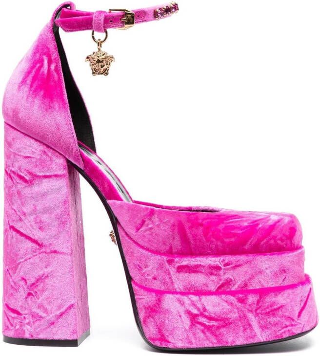 Versace Medusa Aevitas platform pumps Pink