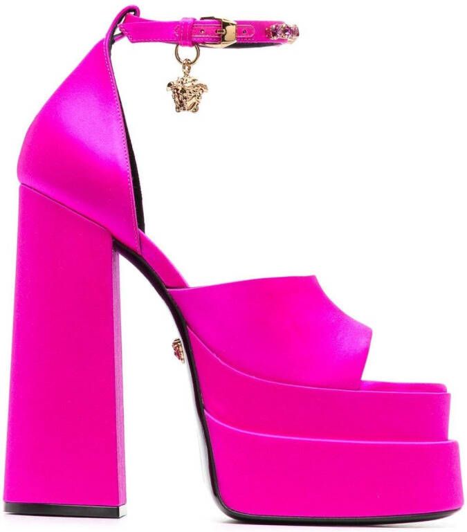 Versace Medusa Aevitas Platform sandals Pink