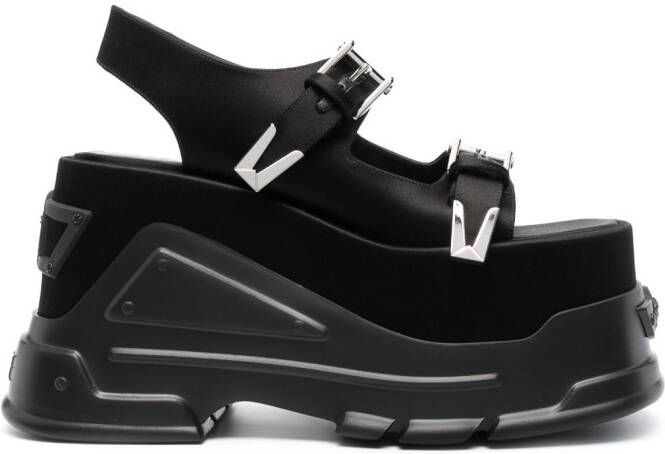 Versace Medusa Anthem platform sandals Black