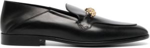 Versace Medusa chain-detail leather loafers Black