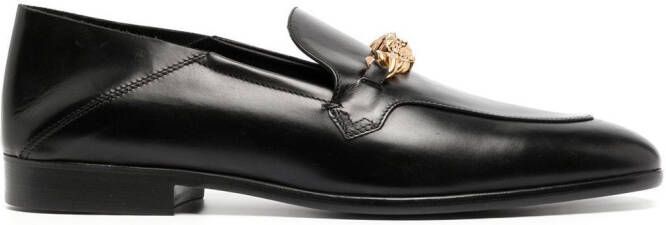 Versace Medusa chain-link leather loafers Black