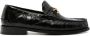 Versace Medusa crocodile-embossed leather loafers Black - Thumbnail 1