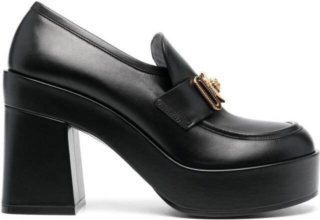 Versace Medusa-head leather loafers Black