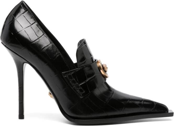 Versace Alia 115mm leather pumps Black