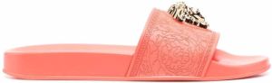 Versace Medusa Head plaque slides Orange