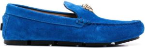 Versace Medusa Head-plaque suede loafers Blue