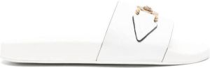 Versace Medusa plaque flat slides White