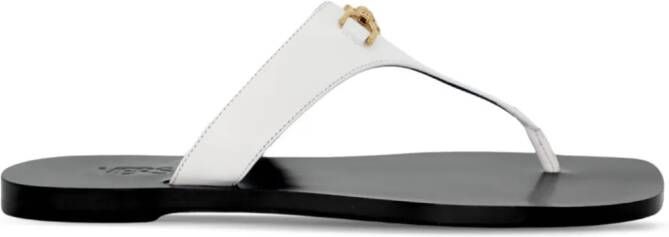 Versace Medusa '95 leather flip flops White