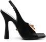 Versace medusa-plaque slingback sandals Black - Thumbnail 1